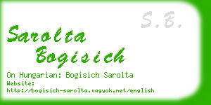 sarolta bogisich business card